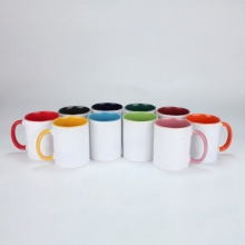 空白内色彩把马克杯 可定制白杯陶瓷杯 活动小礼品