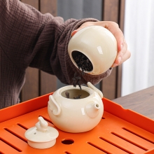 轻简之器陶瓷旅行功夫茶具套装 便携式户外商务年会伴 