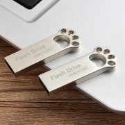 金属猫爪 高性能芯片  个性定制logo防水优盘 广告促销礼品