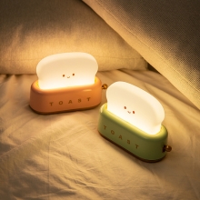 创意面包机小夜灯 LED暖光卧室床头定时伴睡灯 员工生日礼品