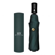 典雅UV全自动晴雨伞 防晒防紫外线折叠黑胶太阳伞 房地产活动礼品