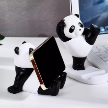 可爱公仔熊猫创意平板支架 卡通桌面懒人神器手机支架 员工礼品