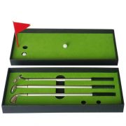金属高尔夫球杆盒装 减压高尔夫迷你球场笔 便宜实用的小礼品