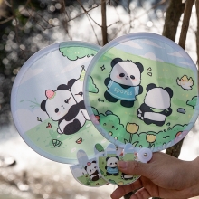 可爱熊猫折叠扇 迷你随身夏日小扇子 活动小礼品