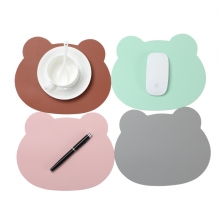 硅胶鼠标垫 创意熊头形鼠标垫 抽奖活动小礼品