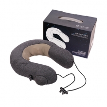 无线按摩充气U型枕 气囊揉捏款3D护颈按摩枕 父亲节礼物