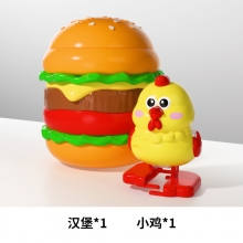 仿真动物玩具 蹦堡萌兽炸鸡汉堡 儿童益智弹射益智趣味