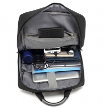 商务简约双肩背包 15.6寸电脑包 USB双肩包 企业活动赠品