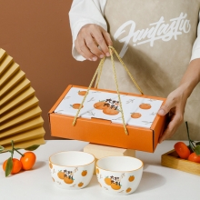 【大吉大利】陶瓷碗餐具套装 好意头陶瓷碗礼盒 开业伴手礼
