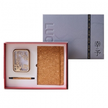 【木光笔记套装】暖木创意灯+软木笔记本+软木签字笔三件套