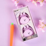 创意卡通可爱立体带唛萌兔耳机 展会小礼品