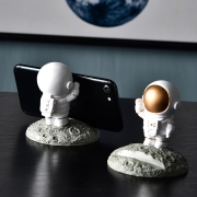 简约大气太空宇航员树脂手机支架 创意家居办公摆件 创意礼品定制