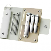 指甲钳套装10件套 不锈钢款美甲工具指甲刀全套 展会小礼品