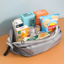 折叠超市外出买菜包 大容量便携双肩收纳袋 环保购物袋定制