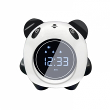 创意熊猫小闹钟 迷你桌面蓝牙智能台式电子钟 活动奖品方案
