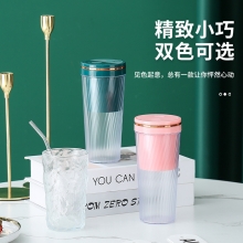 商务便携无线榨汁杯+玻璃杯礼盒装两件套 公司周年礼品