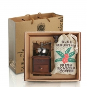 手摇磨豆机+ 袋装蓝山咖啡豆经典礼盒套装 公司活动奖品买什么好