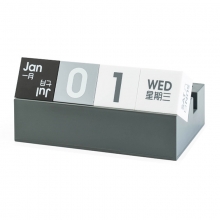 塑料日历方块台历 桌面摆件手动台历翻转方块 一般送什么礼品