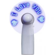 LED闪字发光风扇意手持迷你电风扇塑料 创意礼品