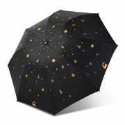 烫金鹿清新黑胶遮阳伞 创意晴雨折叠伞 20元的礼品