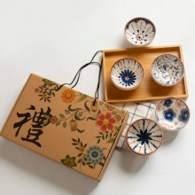 日式餐具陶瓷碗 高颜值米饭碗6个礼盒装 节日送礼推荐