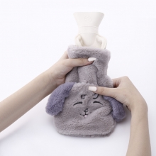可爱毛绒萝卜兔暖手宝热水袋 可拆洗绒布套热水袋 抽奖活动小礼品