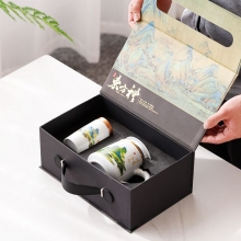 【五件套】东方陶瓷杯茶具礼盒 商务logo定制 送客户礼品