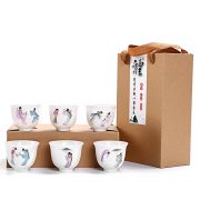 【京剧品茗杯】创意彩绘白瓷茶具套装（6杯装）精美小礼品