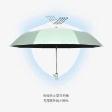 极简主义折叠自动黑胶遮阳伞 八骨防紫外线晴雨伞 活动纪念礼品