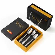 法式浪漫（拉马丁）三件套 勺子*2+叉子礼盒装 送客户实用小礼品