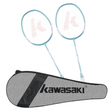 川崎（KAWASAKI）羽毛球对拍礼盒套装 羽毛球拍*2+拍套+3只装羽毛球+运动冷感毛巾+运动护腕 运动礼盒