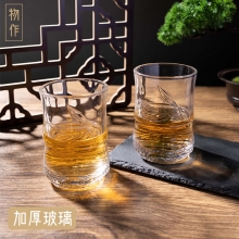 步步高升竹叠杯4件套 水杯玻璃杯玻璃水杯 实用家居小礼品