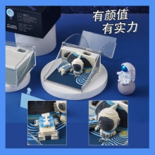 中国航天3D立体纸雕便签 宇宙太空创意礼品笔插摆件 航天文创礼品