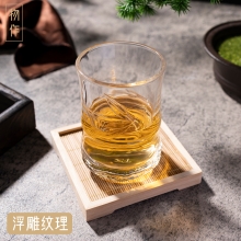 步步高升竹叠杯4件套 水杯玻璃杯玻璃水杯 实用家居小礼品