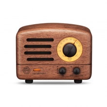 猫王收音机 创意复古花梨木原木蓝牙音箱 便携式家用重低音无线小音响 商务礼品推荐