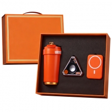 高档商务三件套装 机甲V2蓝牙音箱+磁吸充电宝+磨砂咖啡杯 员工活动礼品