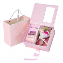 香皂花55度恒温杯礼盒套装 创意实用 女神节公司活动礼品
