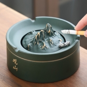创意轻奢雪茄观山烟缸 客厅陶瓷烟灰缸 高端客户送什么礼品