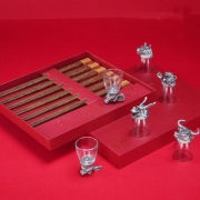 【大宴】中国红礼盒六只生肖杯子+六双筷子套装 公司年会活动奖品