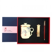 【同心】商务红木笔茶具套装 商务礼品 商务场合适合送什么礼物