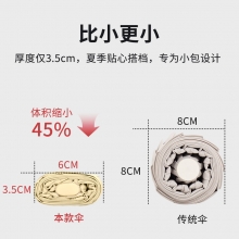 扁六折黑胶遮阳伞 防晒迷你五折伞胶囊盒 比较实用的奖品