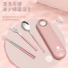 不锈钢筷子勺子便携餐具套装 抽奖活动小礼品