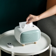 【收音机】创意复古竹炭纸巾盒 简约桌面摆件收纳盒 单位活动奖品