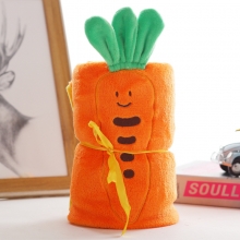 创意菠萝胡萝卜草莓西瓜水果法兰绒毯子 活动礼品送什么好
