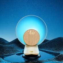 月光感应灯蓝牙音箱 无线充智能时钟 创意科技礼品
