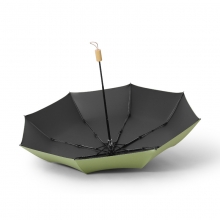 纯色黑胶木柄伞 三折伞简约复古晴雨伞 比较实用的奖品