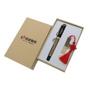 青铜时代 青铜钢笔+四叶草U盘文创礼品2件套 新年礼物送员工什么好 