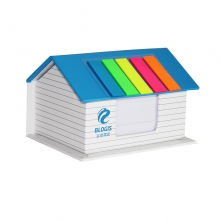 创意便签纸房子型纸砖组盒 多色PET便签盒 银行营销礼品