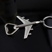创意锌合金飞机开瓶器钥匙扣 航空公司促销实用品
