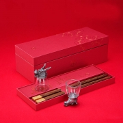 【如意】创意生肖酒杯筷子套装 酒杯筷子礼盒 银行客户礼品赠送方案